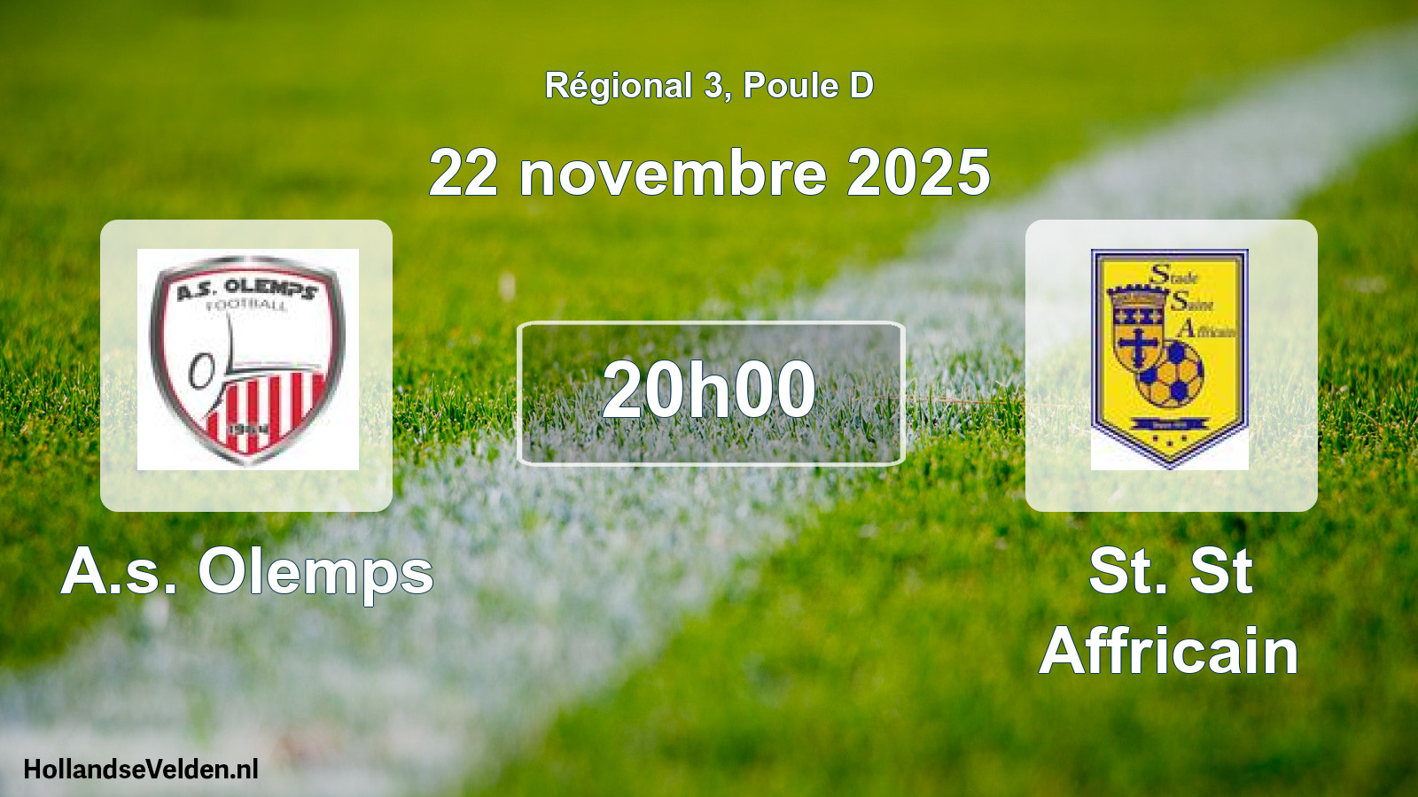 Scheduled Match: A.s. Olemps - St. St Affricain (22 November 2025)