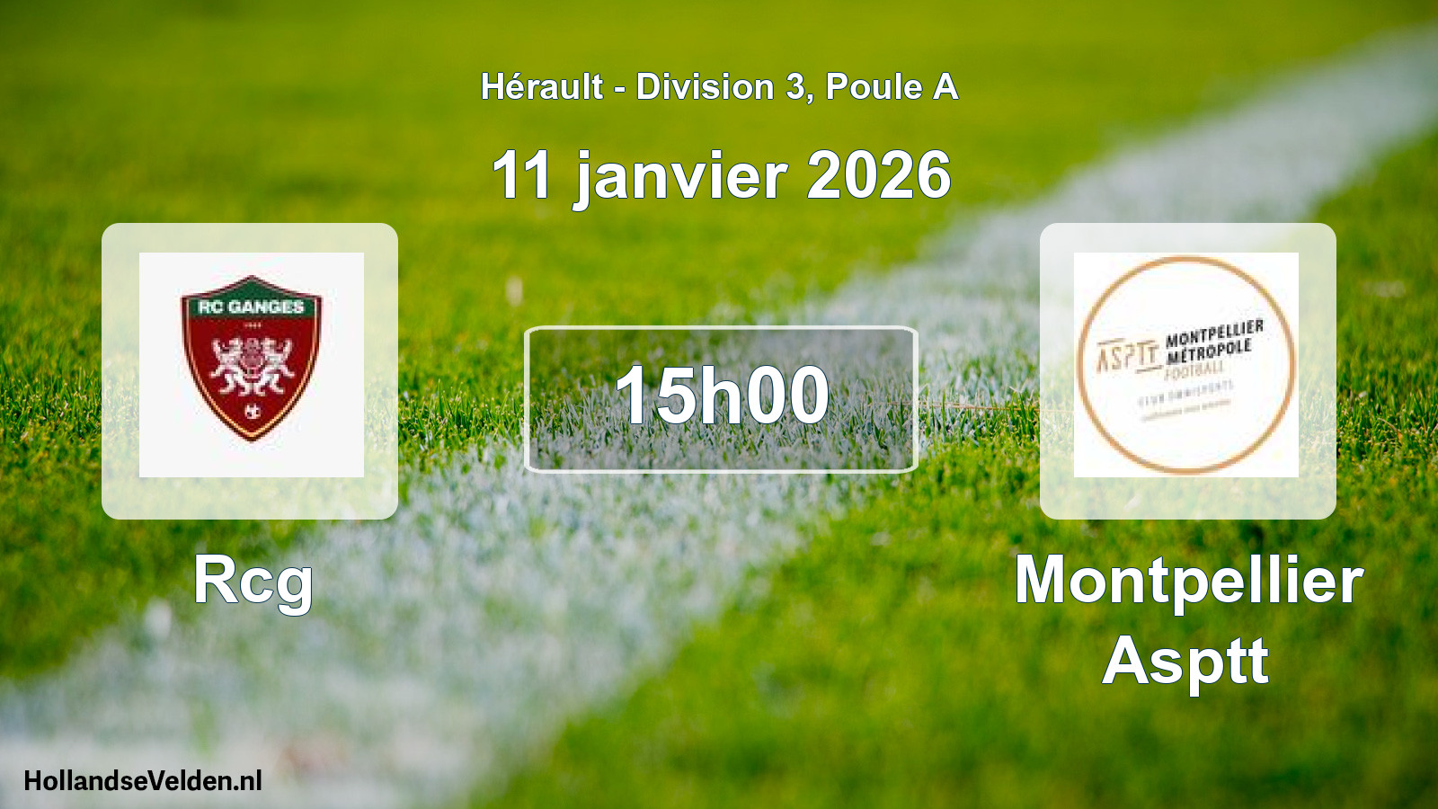 Geplande wedstrijd: Rcg - Montpellier Asptt (11 januari 2026)
