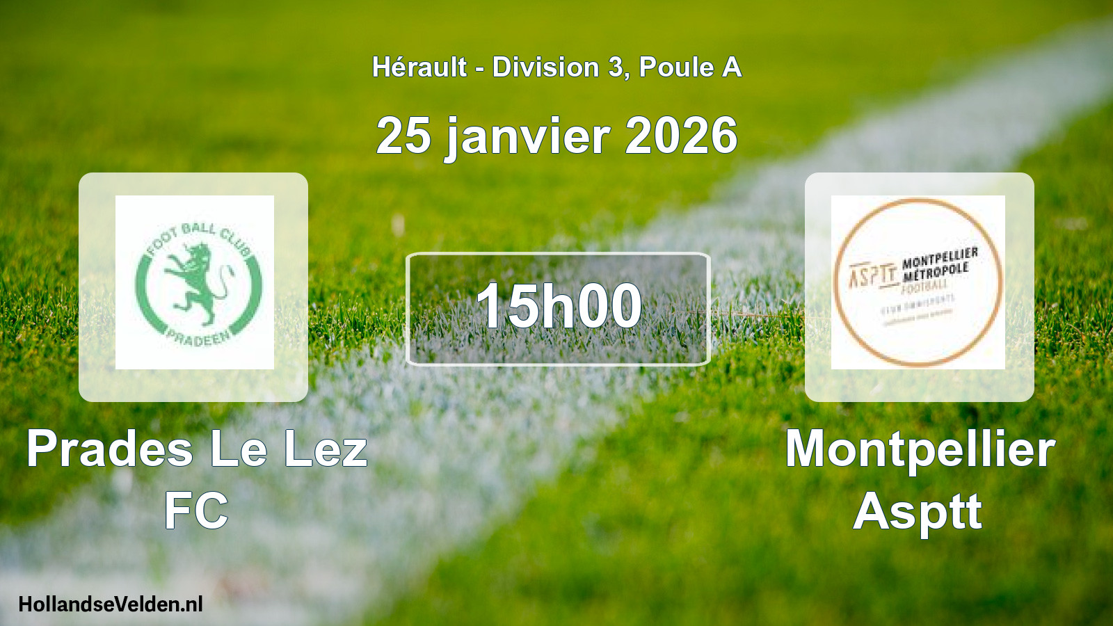 Geplande wedstrijd: Prades Le Lez FC - Montpellier Asptt (25 januari 2026)