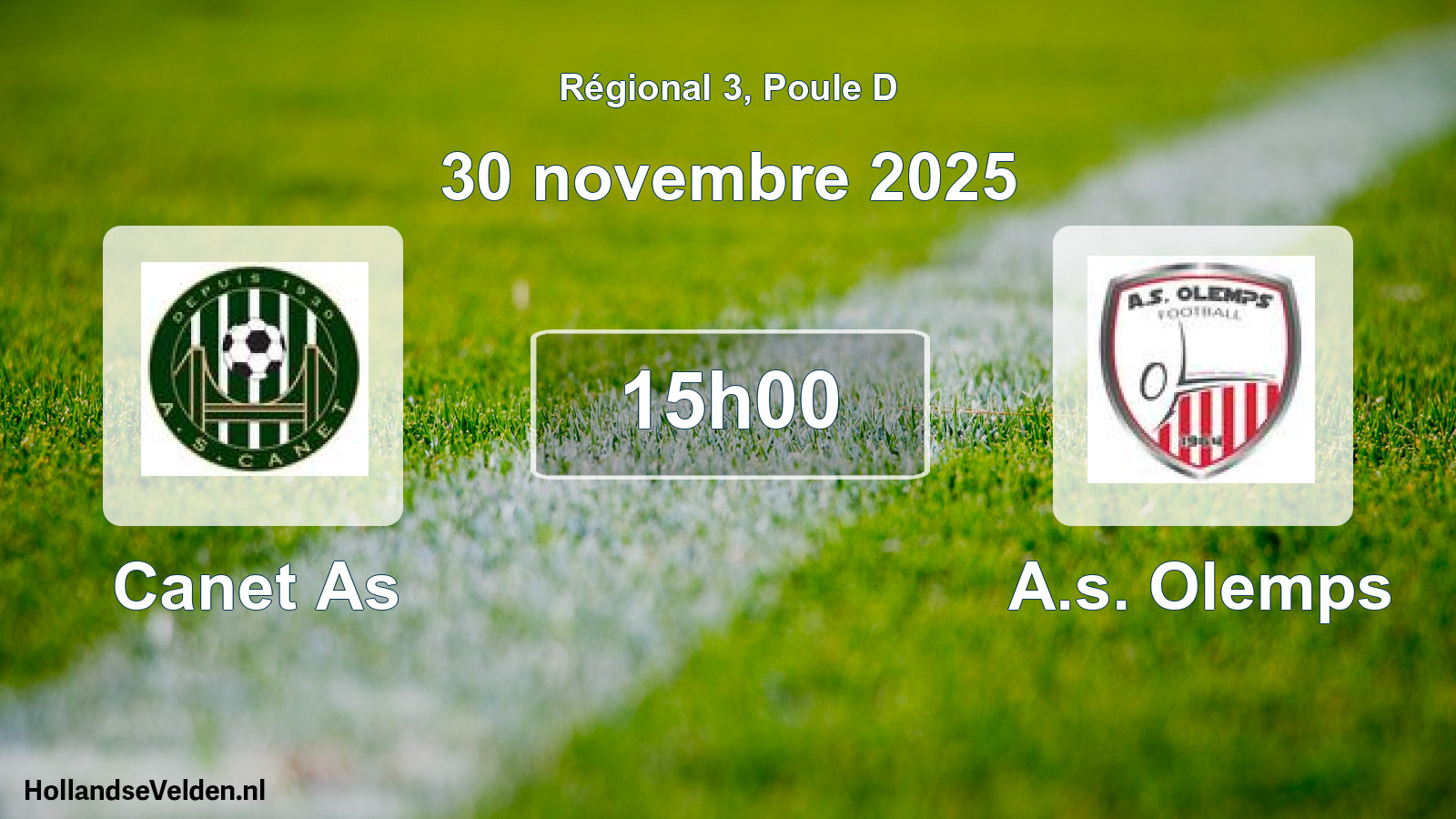 Geplande wedstrijd: Canet As - A.s. Olemps (30 novembre 2025)