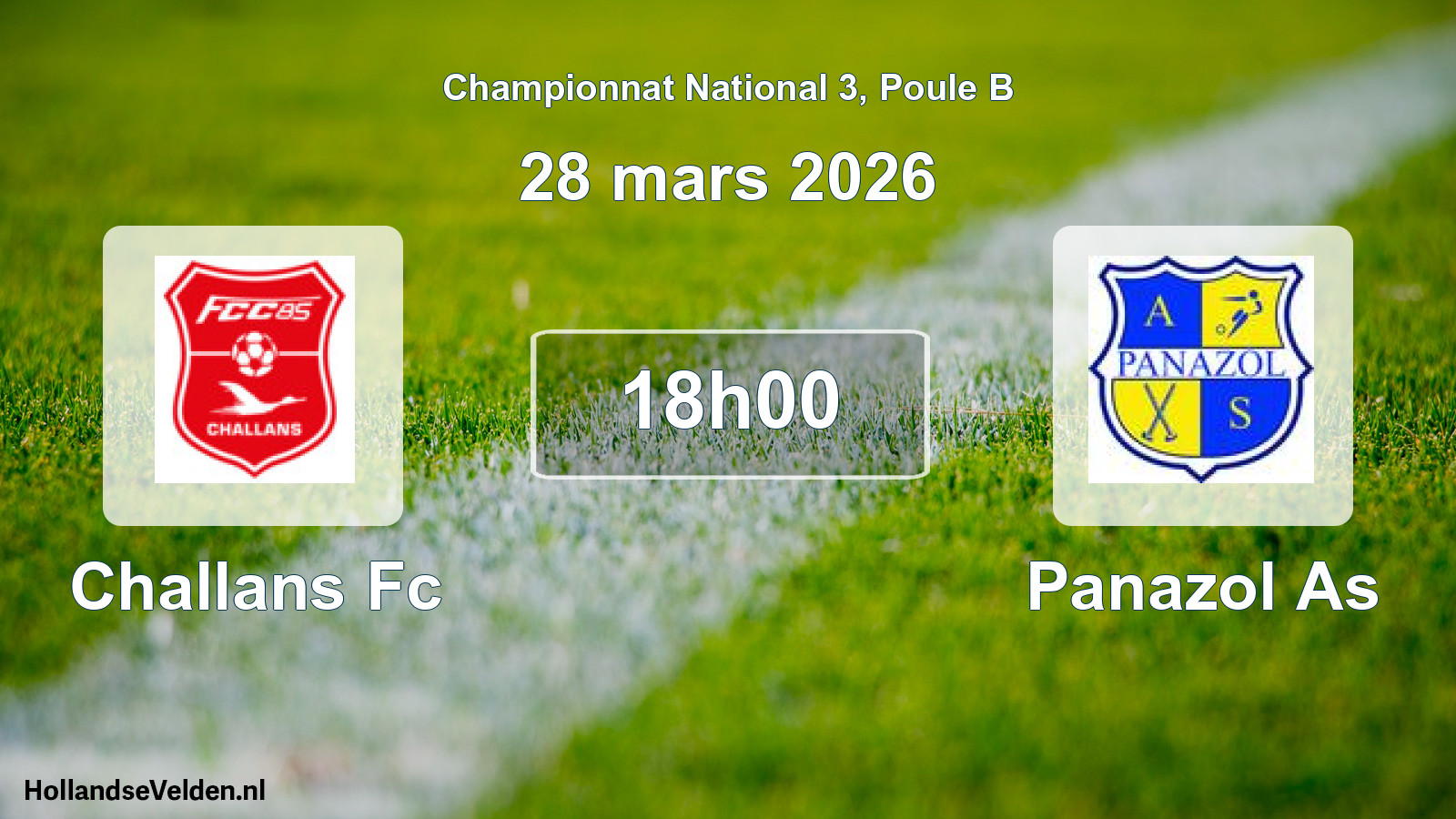 Geplande wedstrijd: Challans Fc - Panazol As (28 mars 2026)