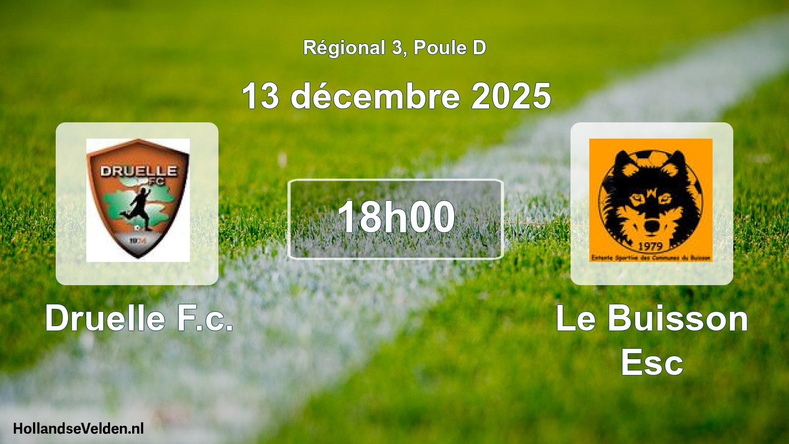 Scheduled Match: Druelle F.c. - Le Buisson Esc (13 December 2025)