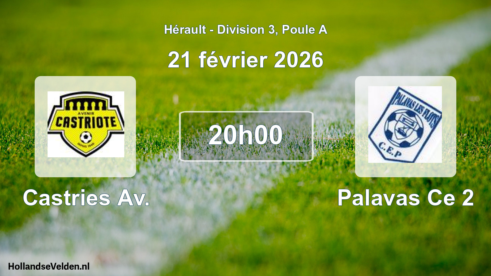 Scheduled Match: Castries Av. - Palavas Ce 2 (21 February 2026)