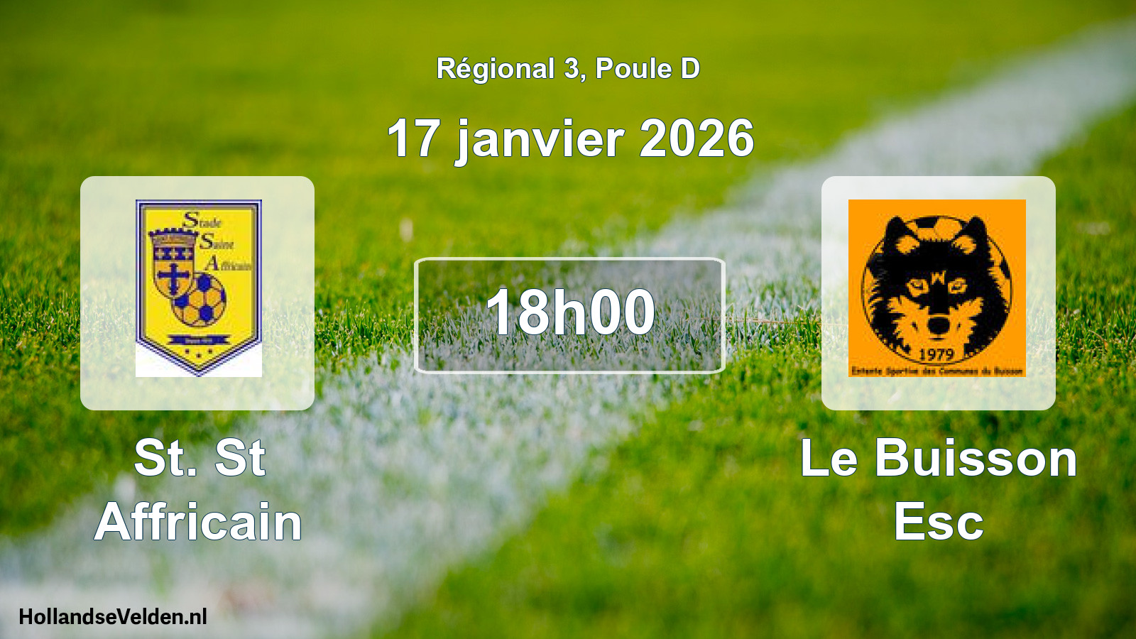 Geplande wedstrijd: St. St Affricain - Le Buisson Esc (17 janvier 2026)