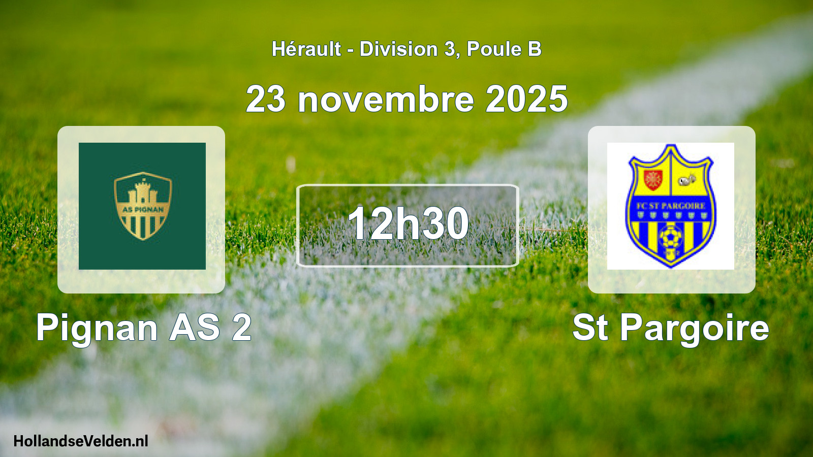 Scheduled Match: Pignan AS 2 - St Pargoire (23 November 2025)