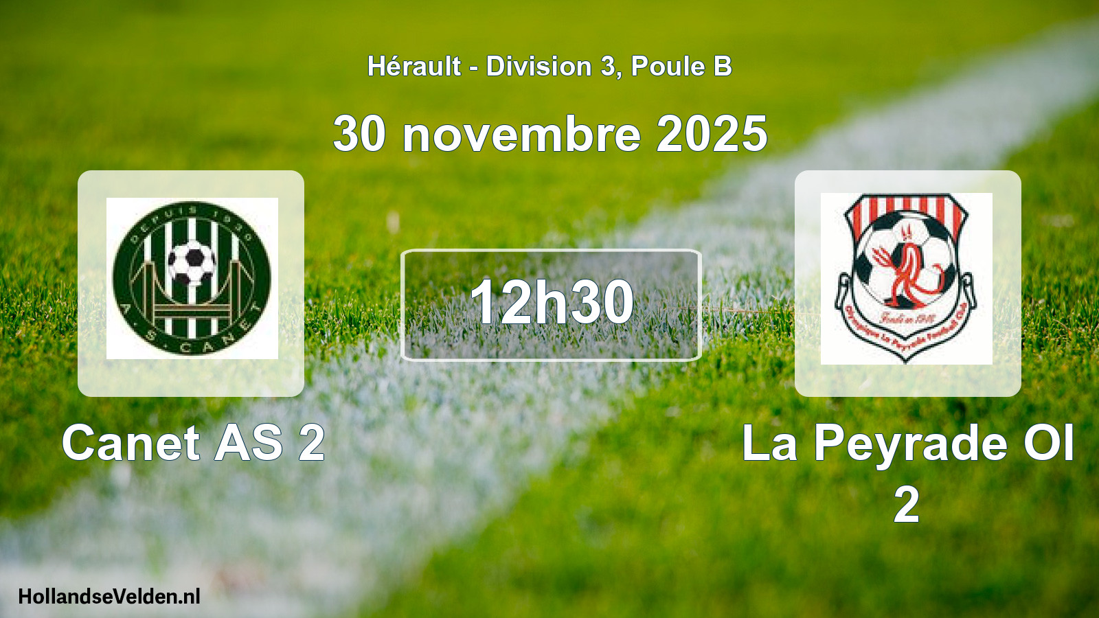 Scheduled Match: Canet AS 2 - La Peyrade Ol 2 (30 November 2025)