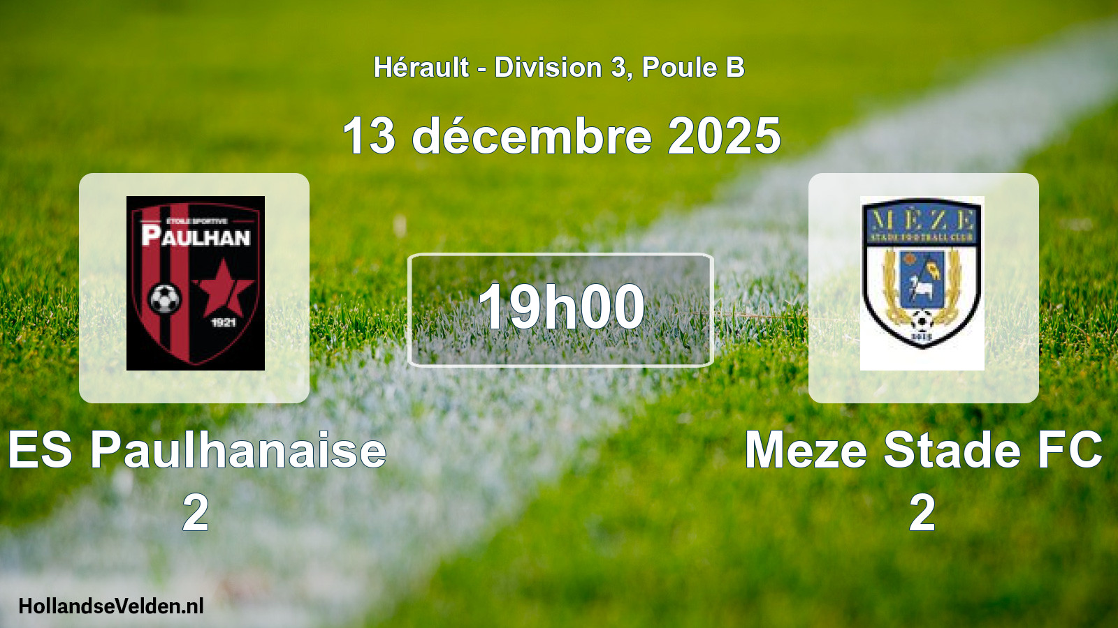 Scheduled Match: ES Paulhanaise 2 - Meze Stade FC 2 (13 December 2025)