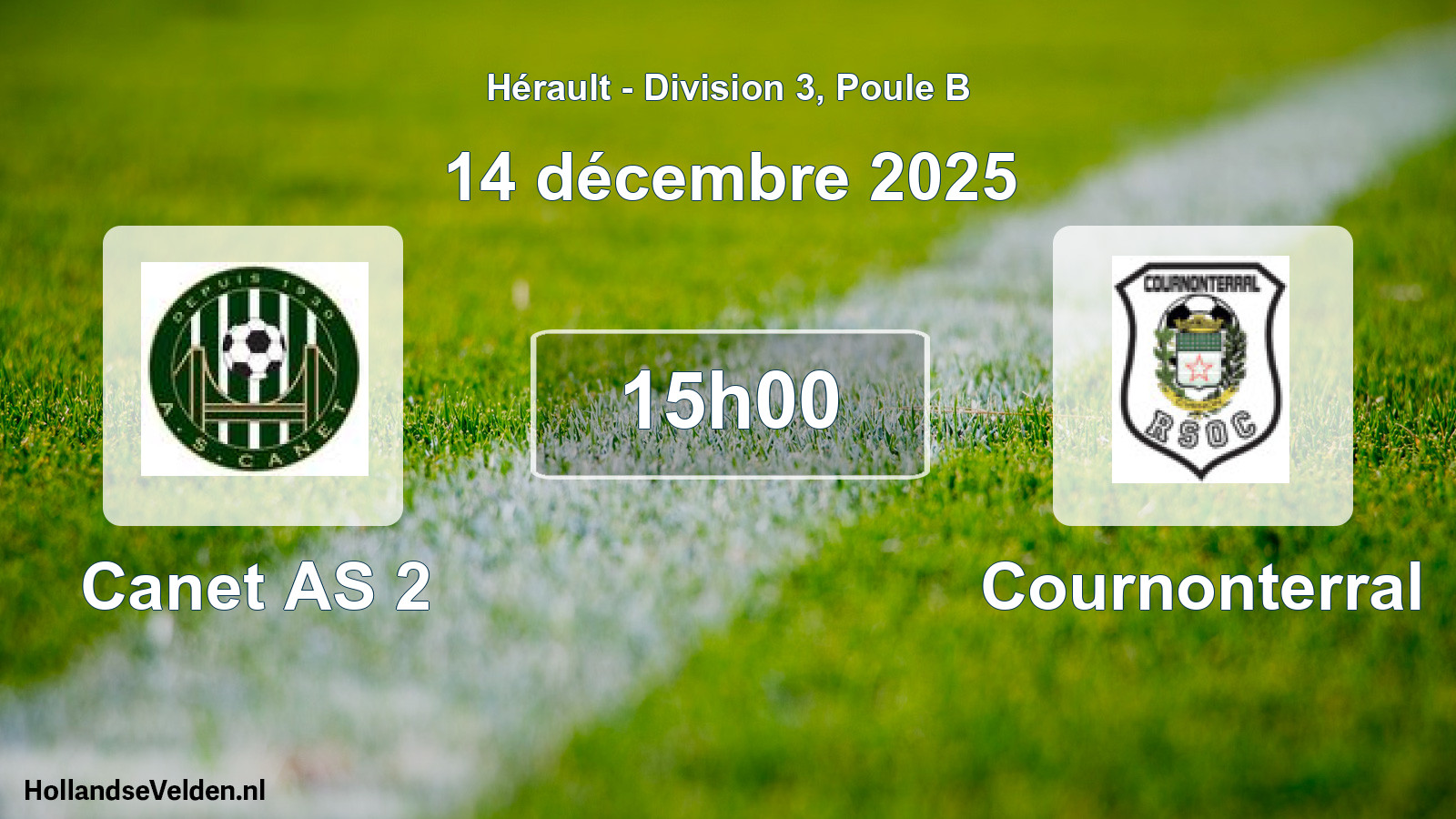 Scheduled Match: Canet AS 2 - Cournonterral (14 December 2025)