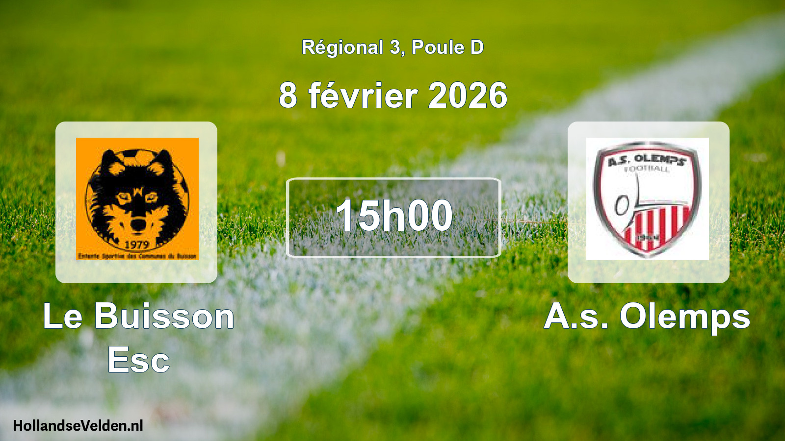 Geplande wedstrijd: Le Buisson Esc - A.s. Olemps (8 février 2026)