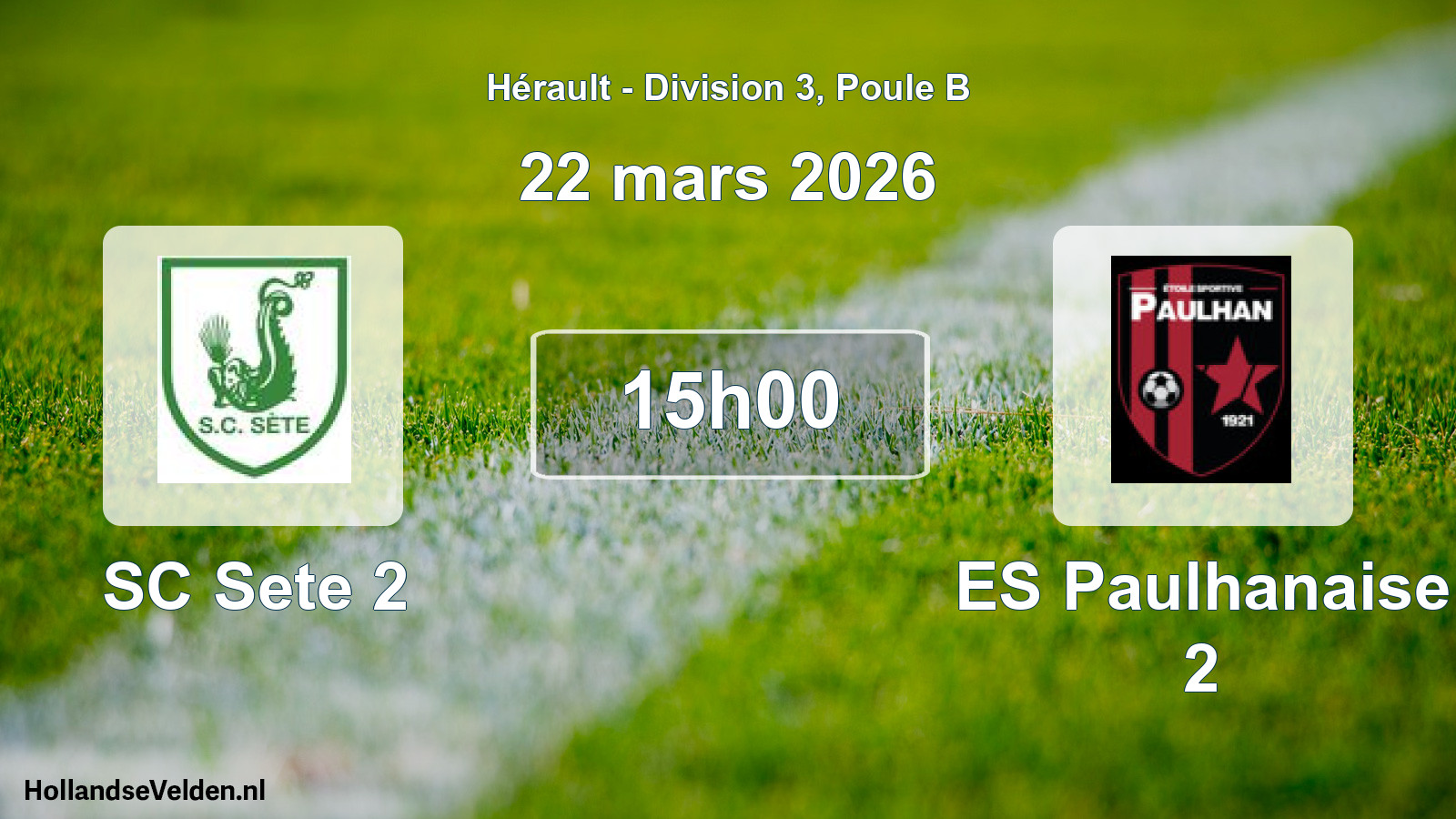 Scheduled Match: SC Sete 2 - ES Paulhanaise 2 (22 March 2026)