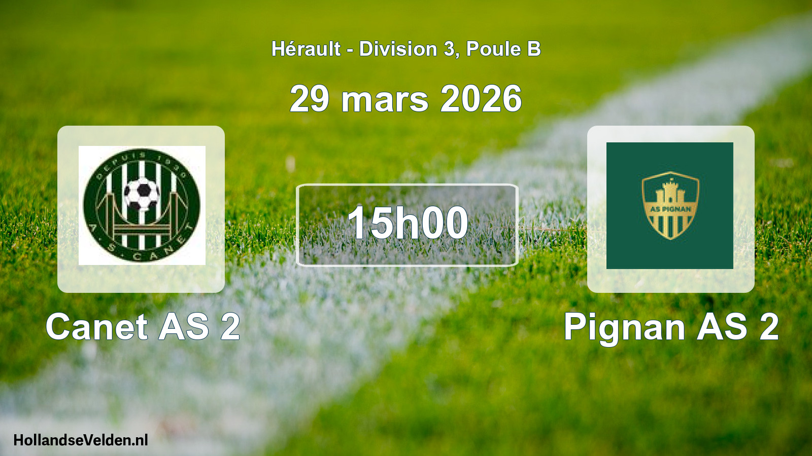 Scheduled Match: Canet AS 2 - Pignan AS 2 (29 March 2026)