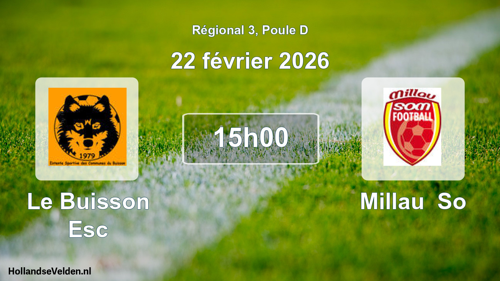 Scheduled Match: Le Buisson Esc - Millau So (22 February 2026)