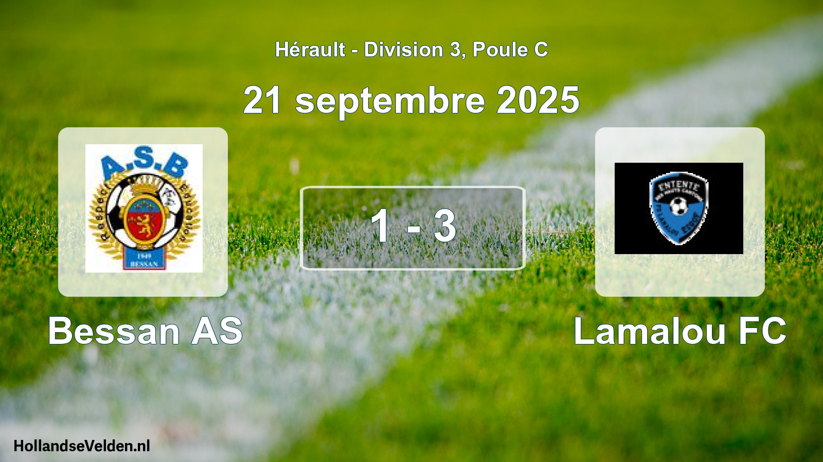 Gespeelde wedstrijd: Bessan AS - Lamalou FC 1 - 3 (21 september 2025)