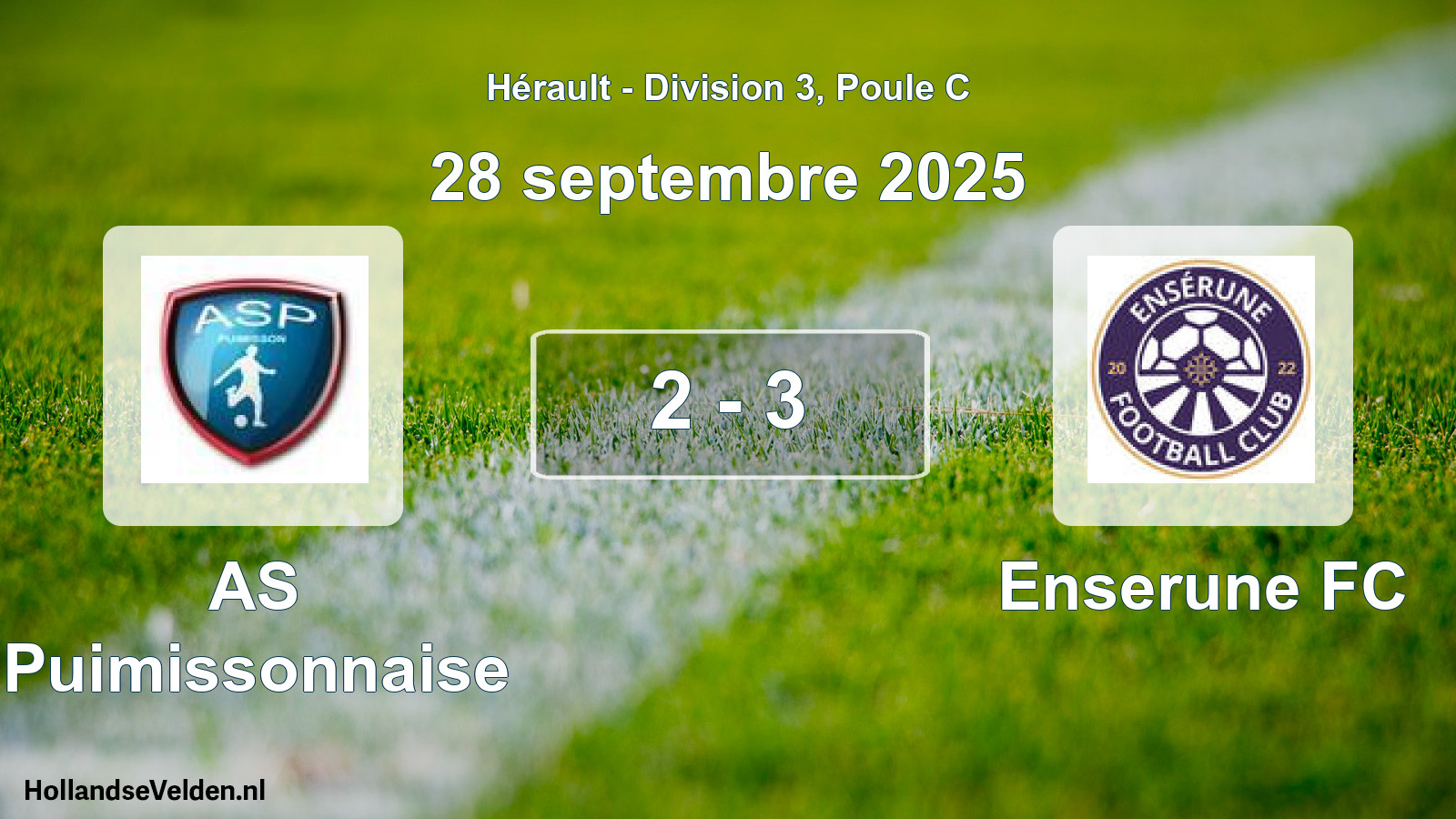 Gespeelde wedstrijd: AS Puimissonnaise - Enserune FC 2 - 3 (28 september 2025)