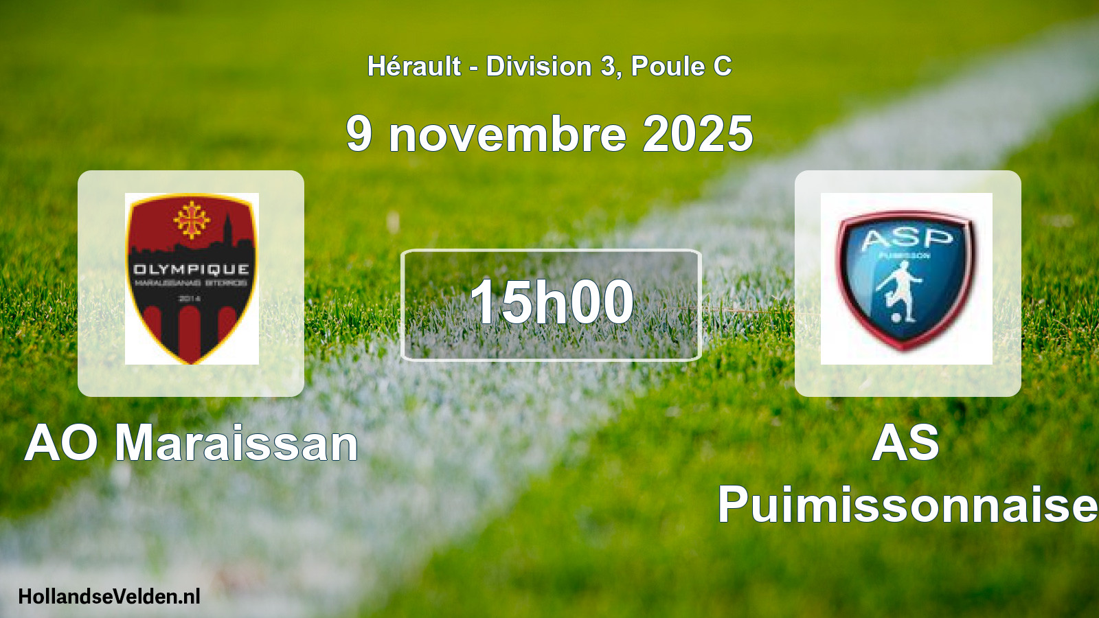 Match programmé: AO Maraissan - AS Puimissonnaise (9 novembre 2025)