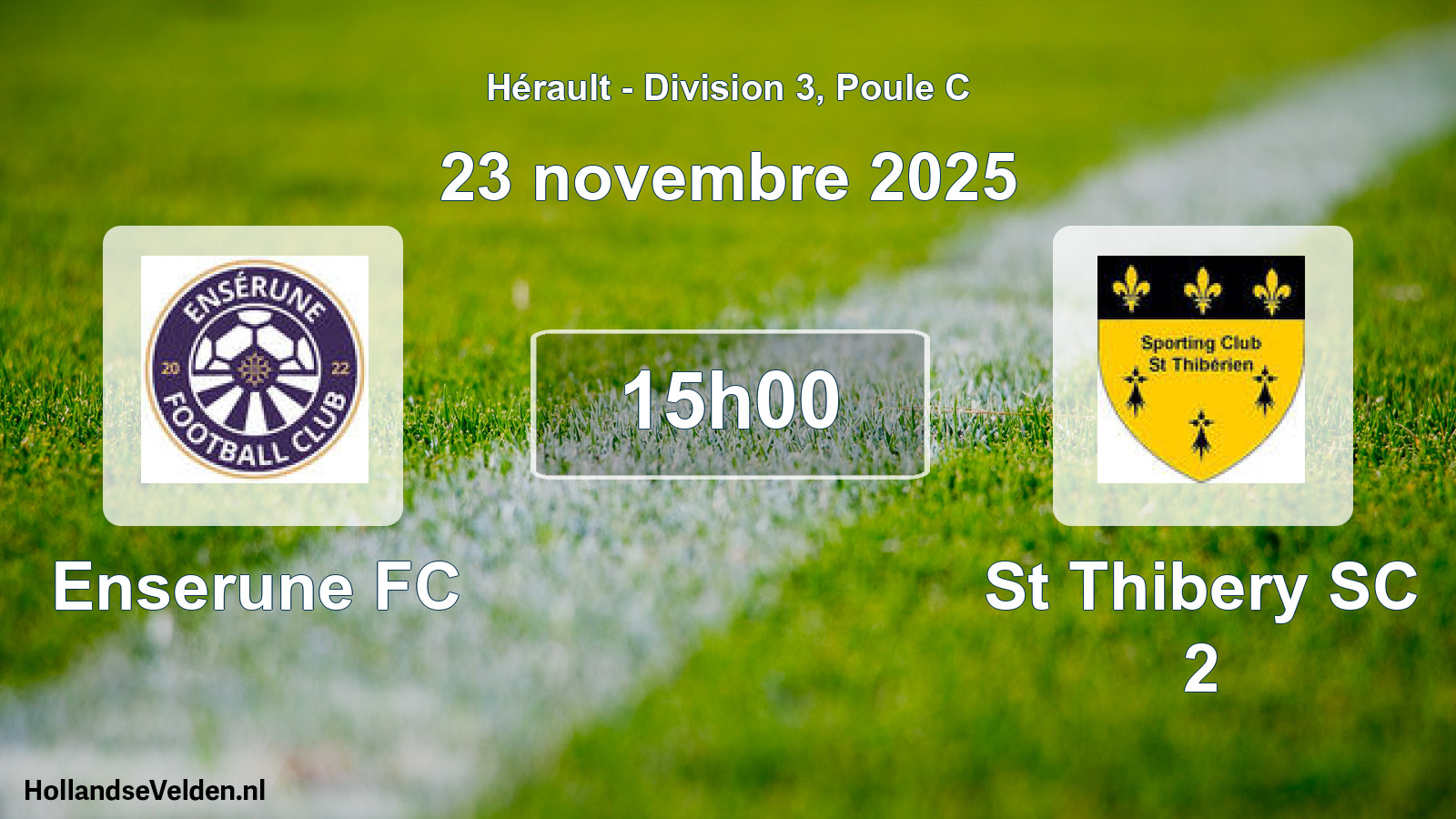 Scheduled Match: Enserune FC - St Thibery SC 2 (23 November 2025)