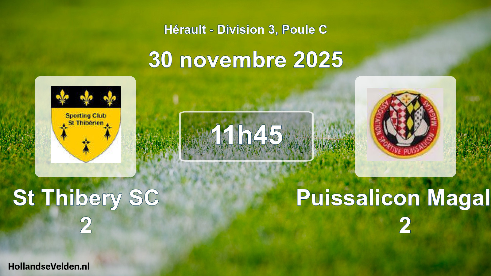 Scheduled Match: St Thibery SC 2 - Puissalicon Magalas 2 (30 November 2025)