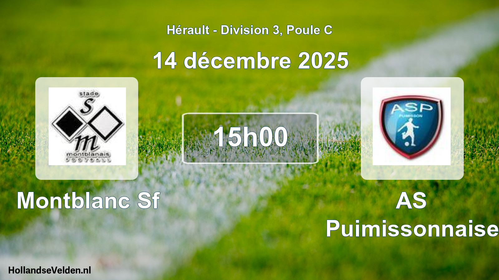 Match programmé: Montblanc Sf - AS Puimissonnaise (14 décembre 2025)