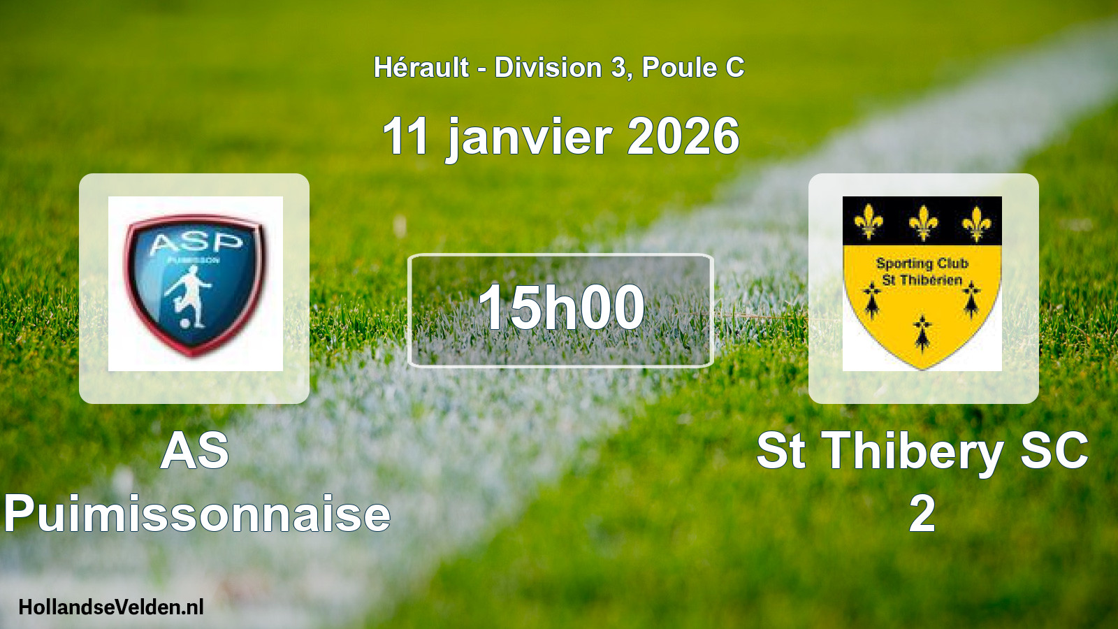 Scheduled Match: AS Puimissonnaise - St Thibery SC 2 (11 January 2026)