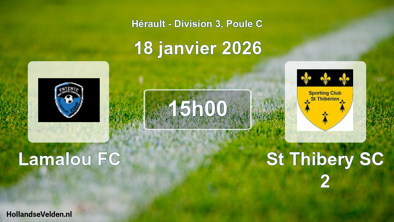 Geplande wedstrijd: Lamalou FC - St Thibery SC 2 (18 januari 2026)