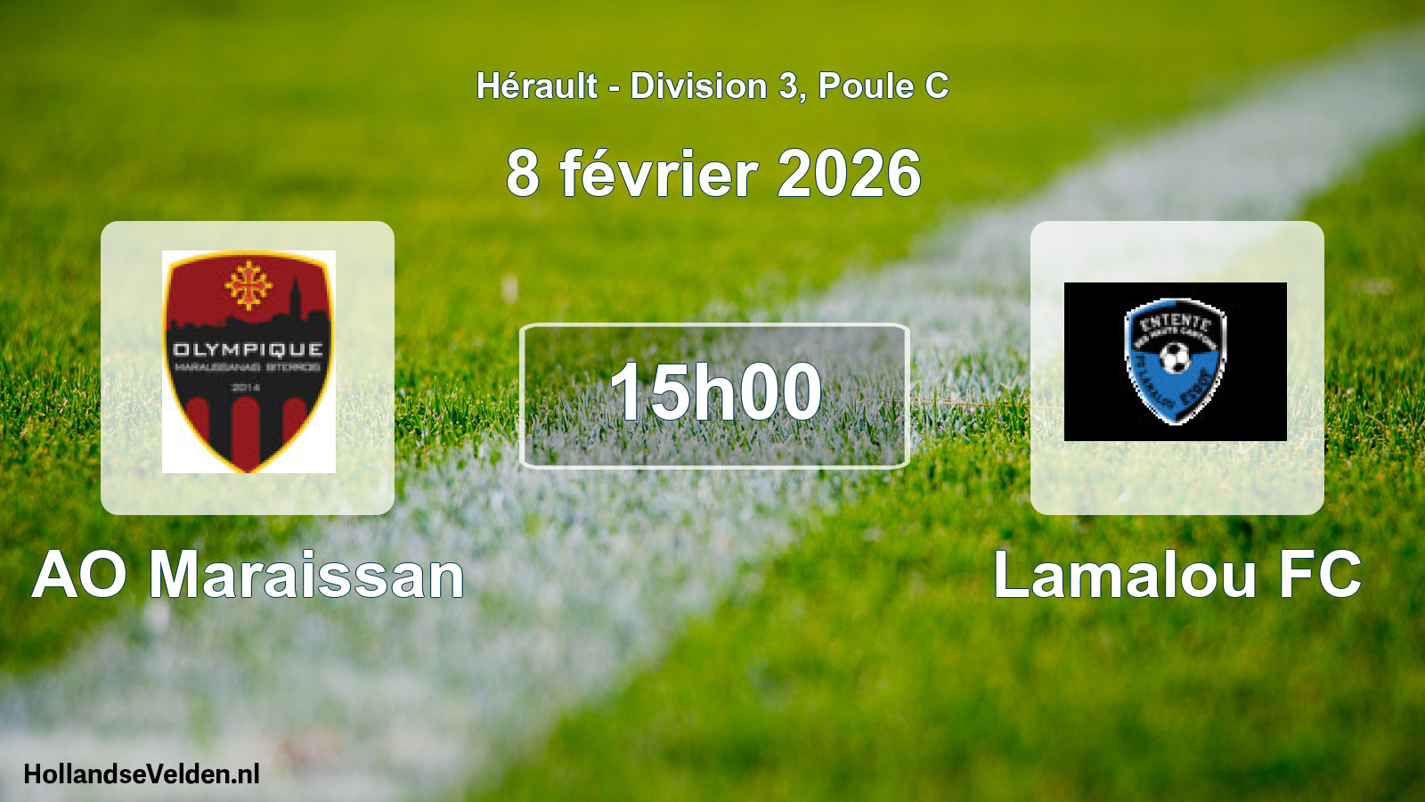 Match programmé: AO Maraissan - Lamalou FC (8 février 2026)