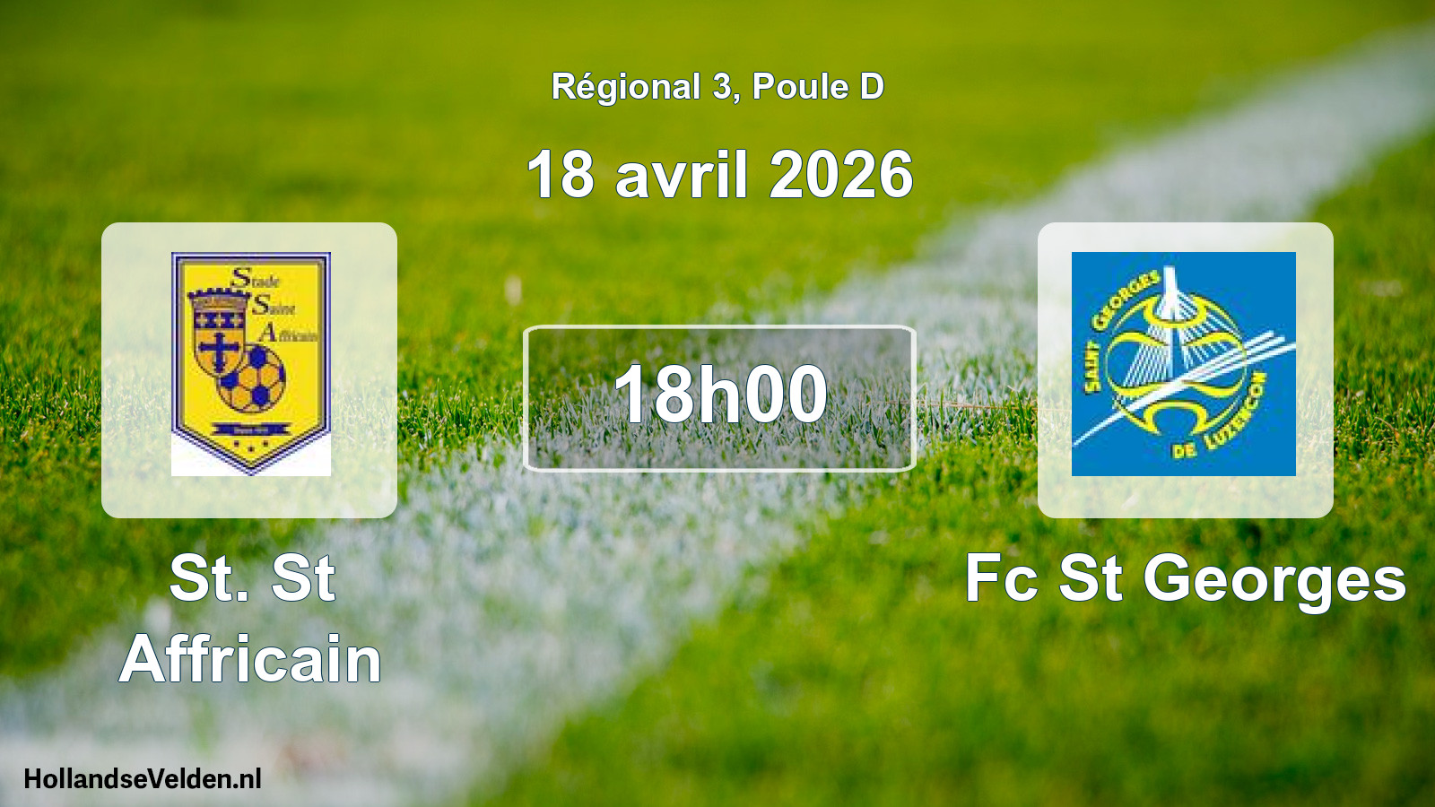 Geplande wedstrijd: St. St Affricain - Fc St Georges (18 april 2026)