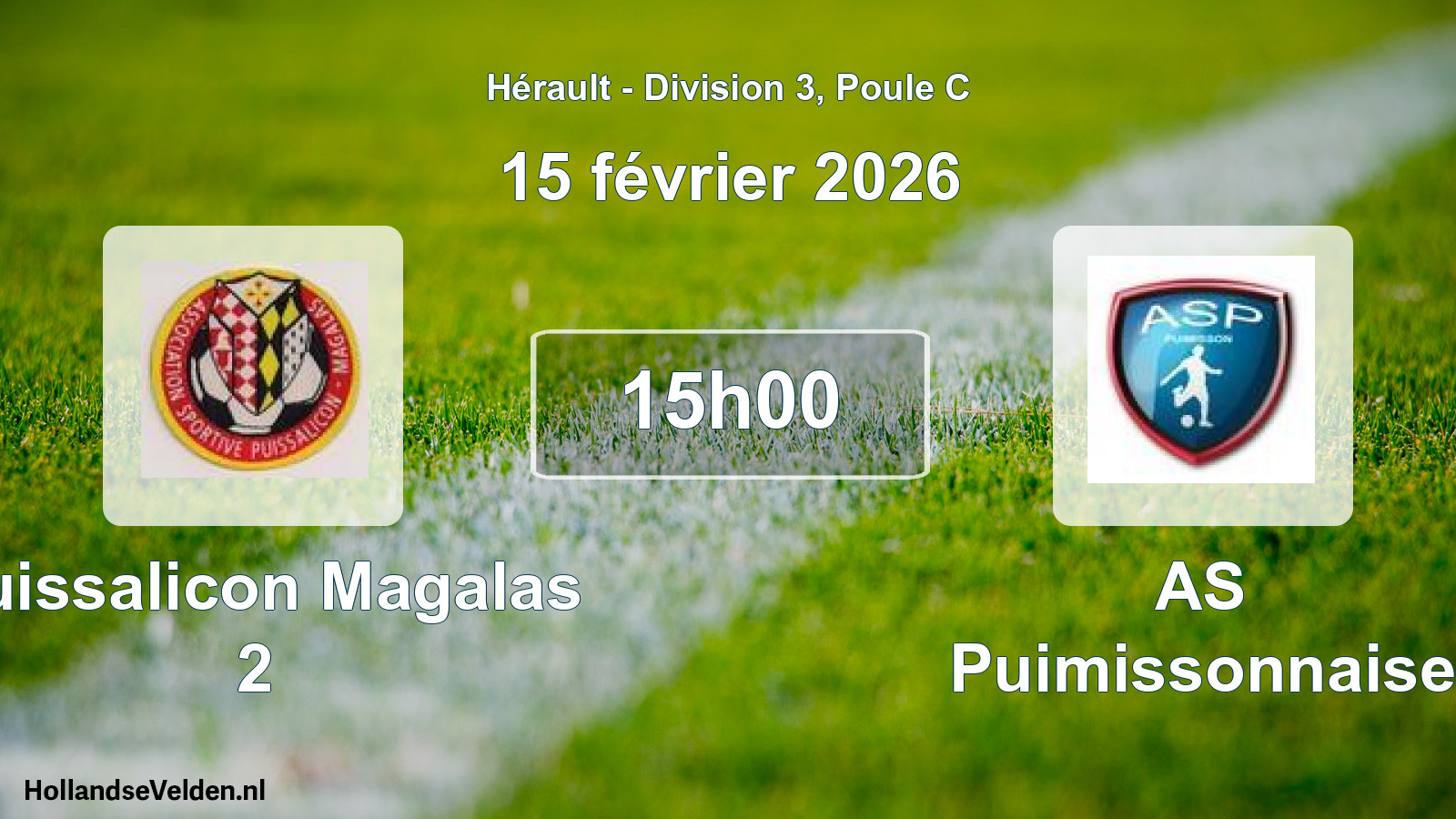 Geplande wedstrijd: Puissalicon Magalas 2 - AS Puimissonnaise (15 februari 2026)