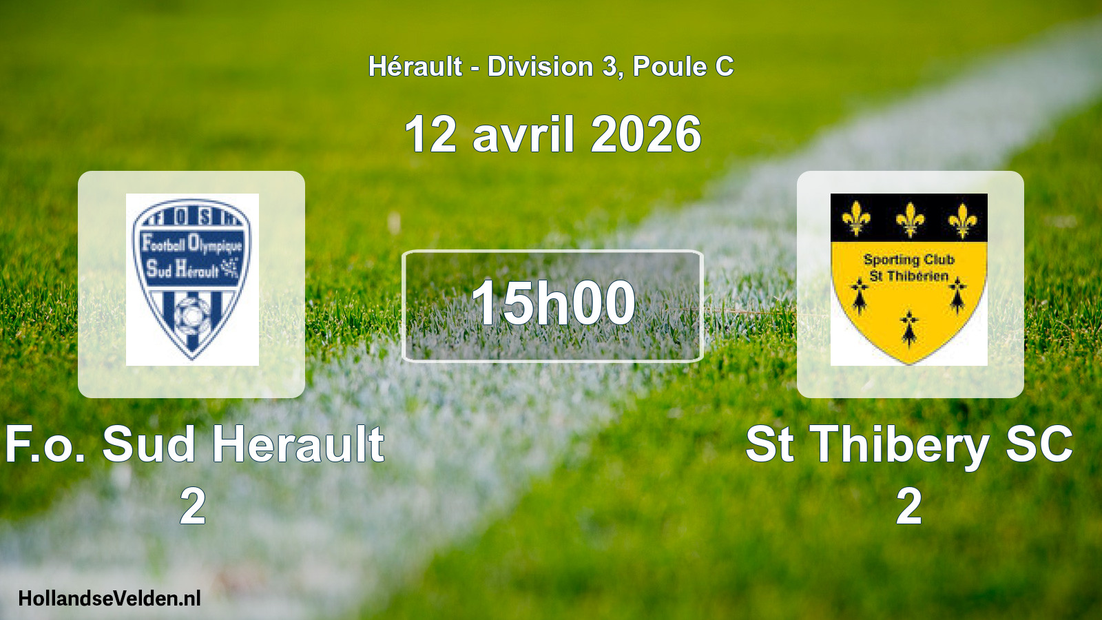 Scheduled Match: F.o. Sud Herault 2 - St Thibery SC 2 (12 April 2026)