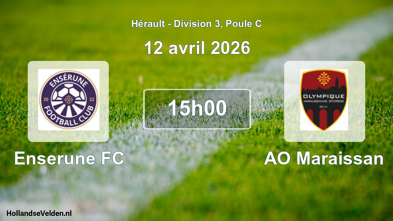 Match programmé: Enserune FC - AO Maraissan (12 avril 2026)