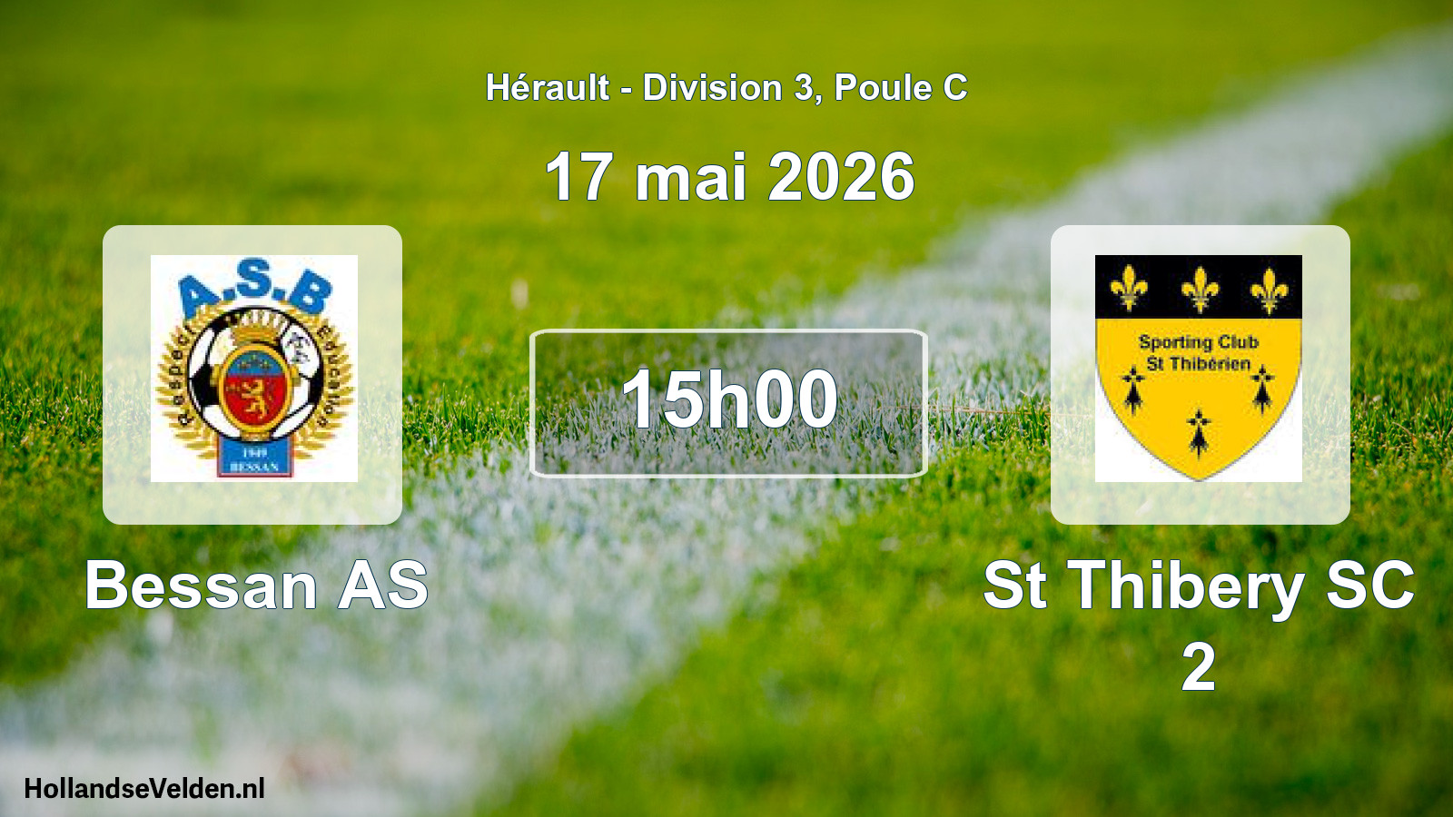 Match programmé: Bessan AS - St Thibery SC 2 (17 mai 2026)