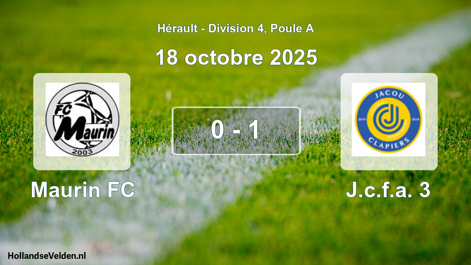 Total number of matches played: Maurin FC - J.c.f.a. 3 0 - 1 (18 October 2025)