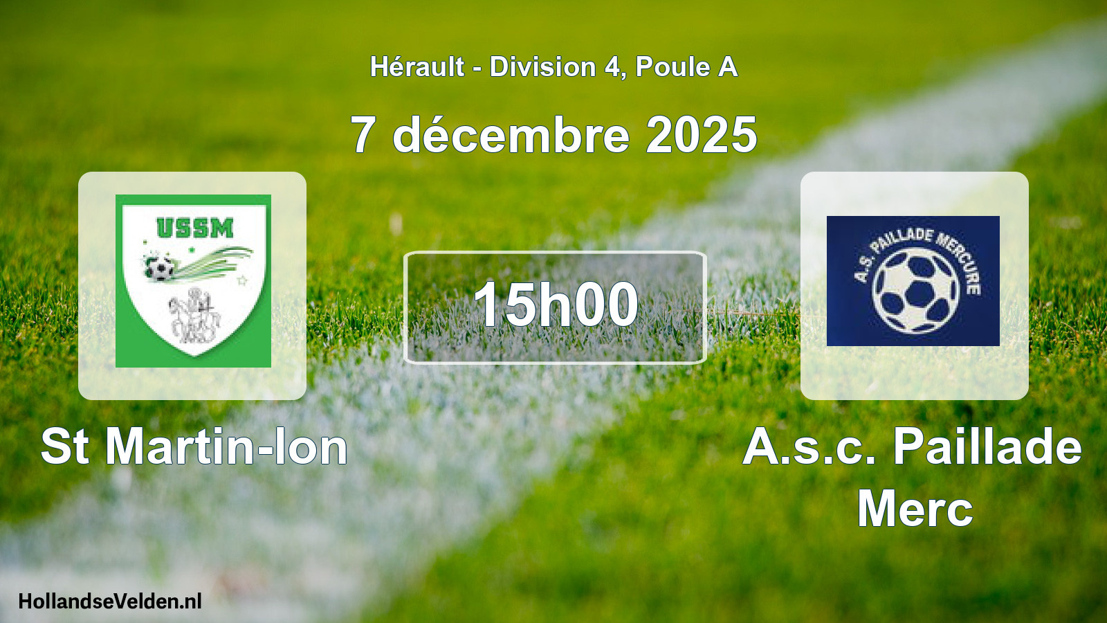 Match programmé: St Martin-lon - A.s.c. Paillade Merc (7 décembre 2025)