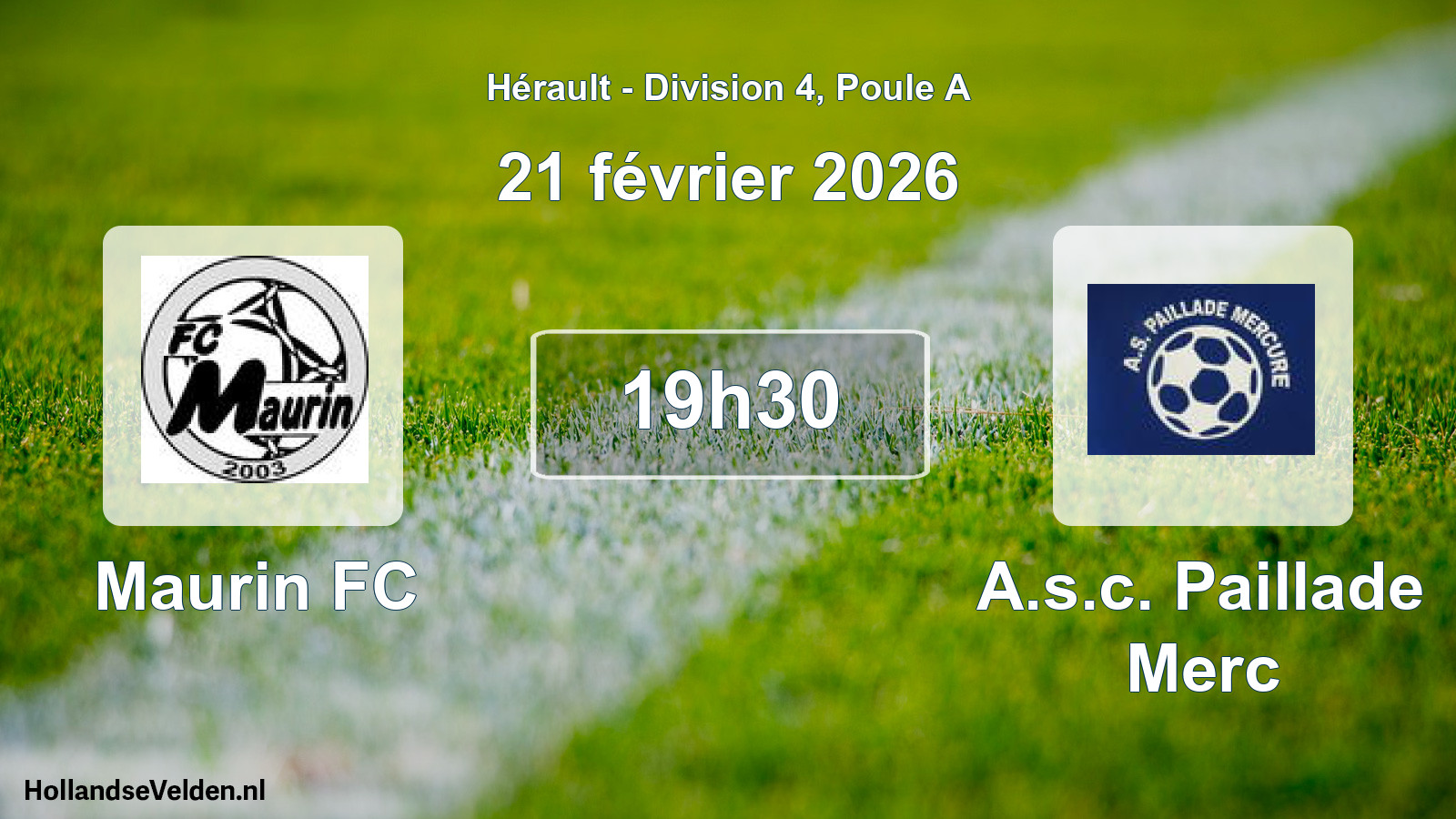 Geplande wedstrijd: Maurin FC - A.s.c. Paillade Merc (21 februari 2026)