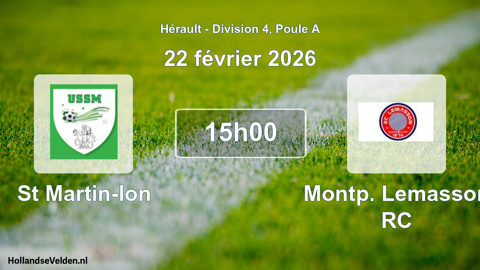 Geplande wedstrijd: St Martin-lon - Montp. Lemasson RC (22 februari 2026)