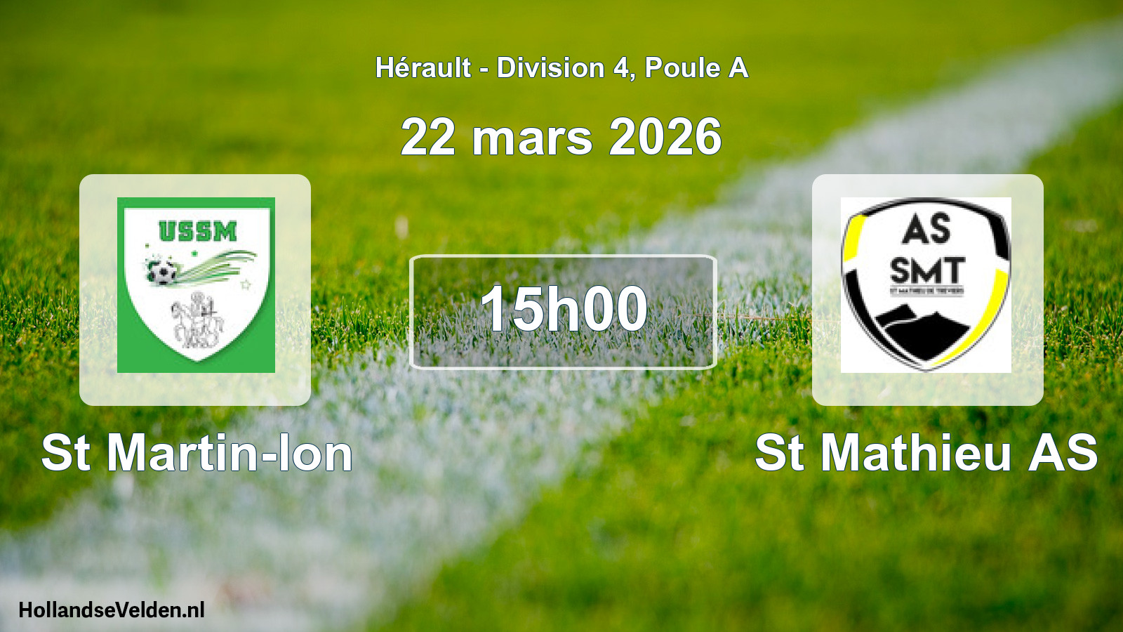 Geplande wedstrijd: St Martin-lon - St Mathieu AS (22 maart 2026)