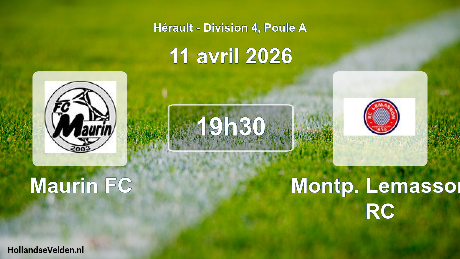 Geplande wedstrijd: Maurin FC - Montp. Lemasson RC (11 april 2026)