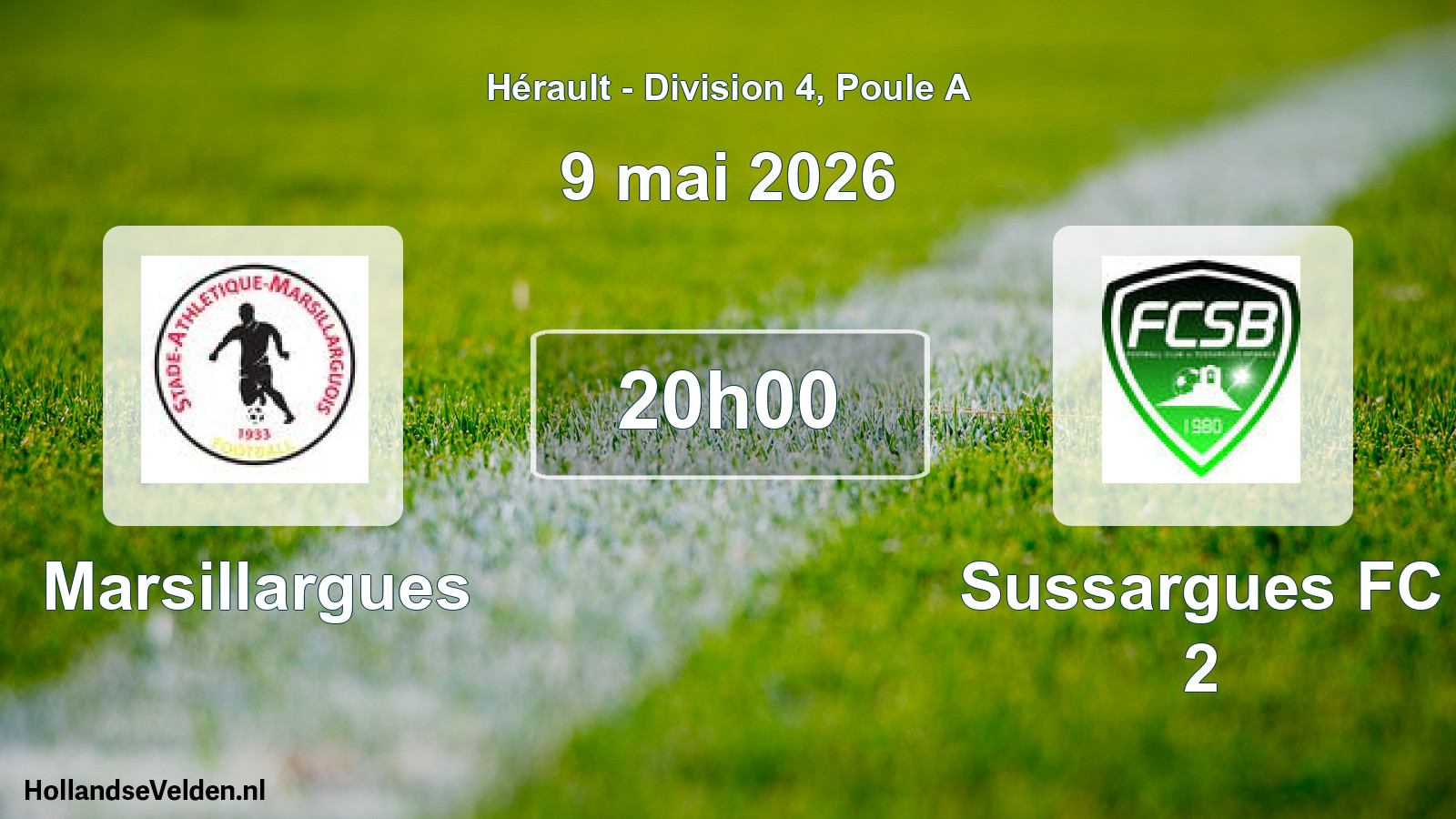 Geplande wedstrijd: Marsillargues - Sussargues FC 2 (9 mei 2026)