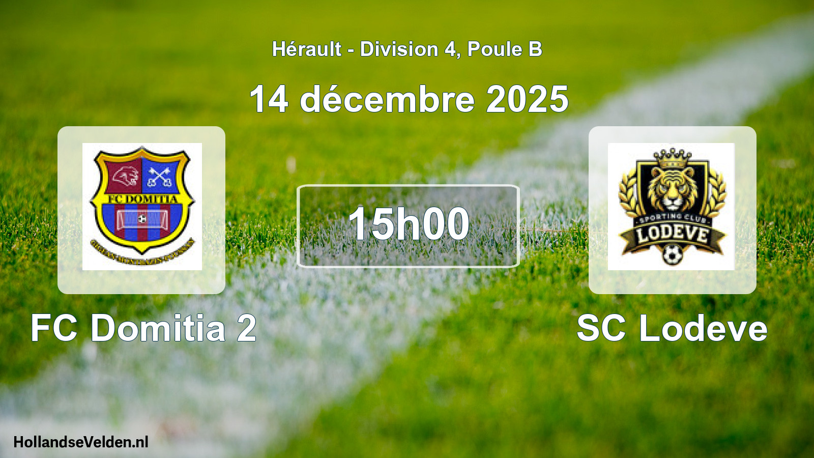 Geplande wedstrijd: FC Domitia 2 - SC Lodeve (14 december 2025)