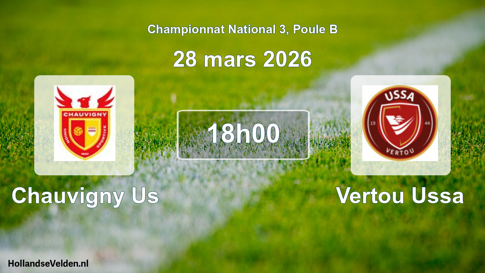 Geplande wedstrijd: Chauvigny Us - Vertou Ussa (28 mars 2026)