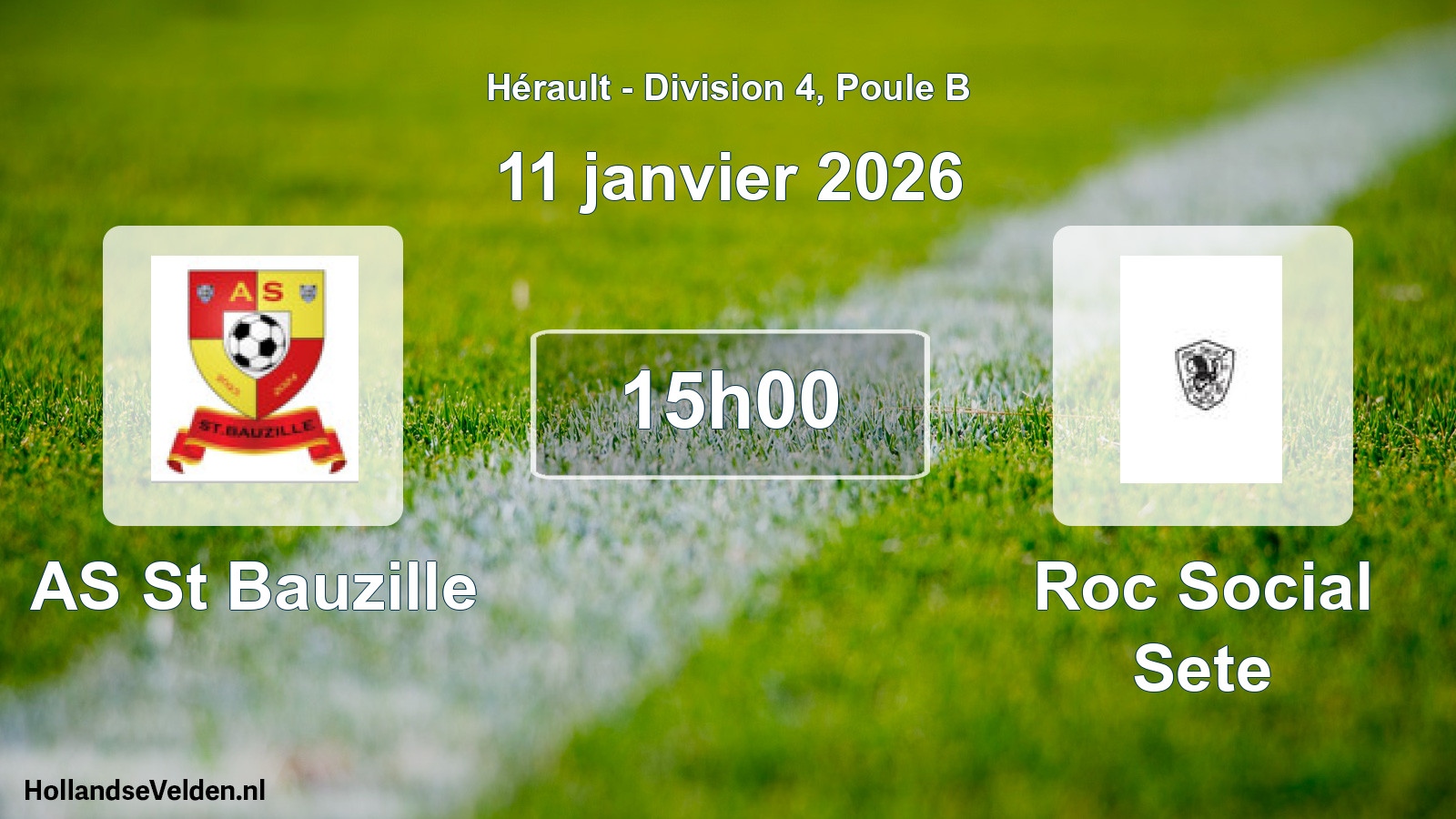 Scheduled Match: AS St Bauzille - Roc Social Sete (11 January 2026)