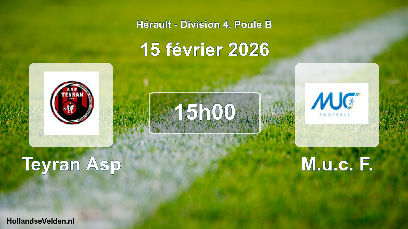 Scheduled Match: Teyran Asp - M.u.c. F. (15 February 2026)