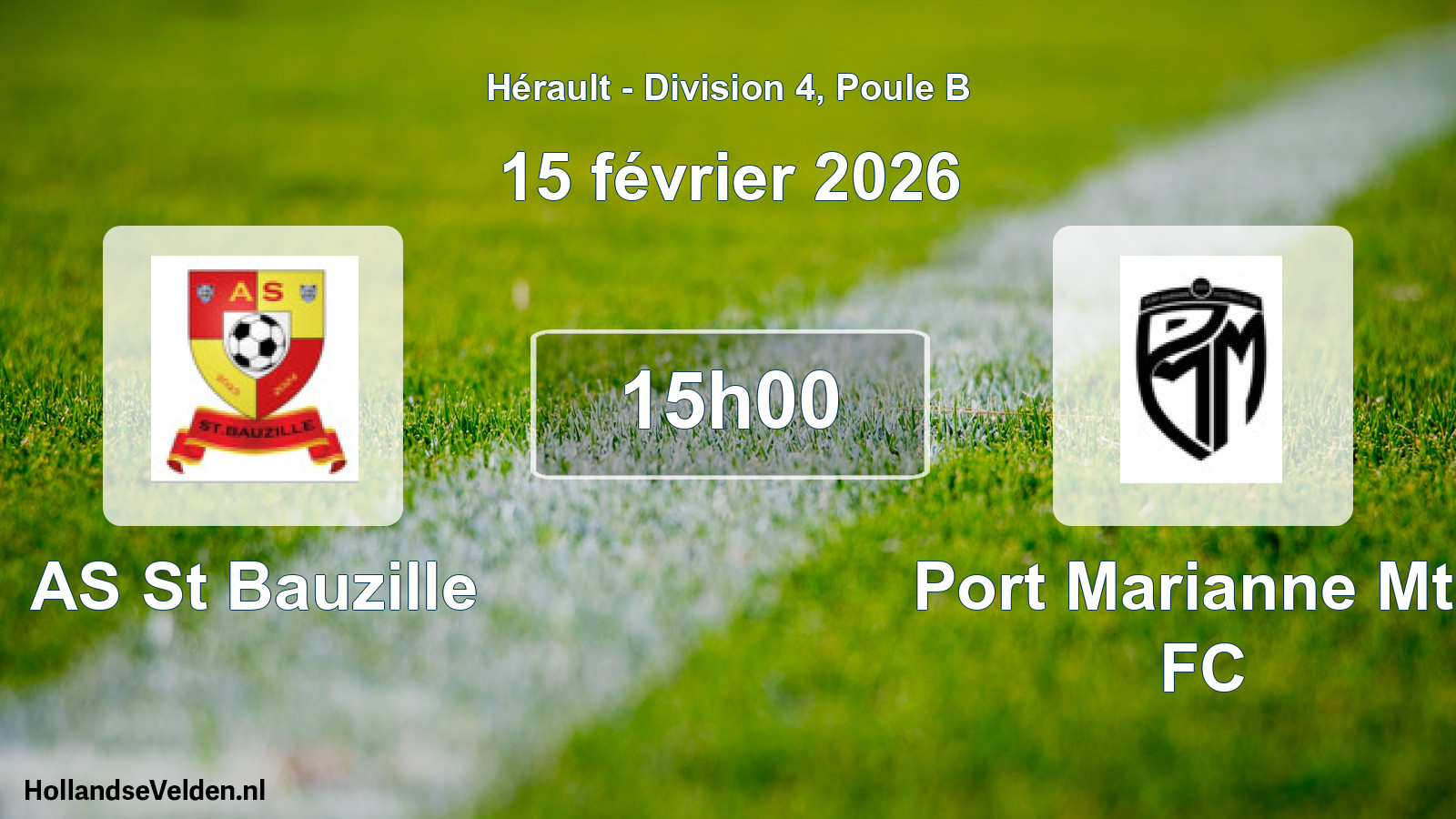 Scheduled Match: AS St Bauzille - Port Marianne Mtp FC (15 February 2026)