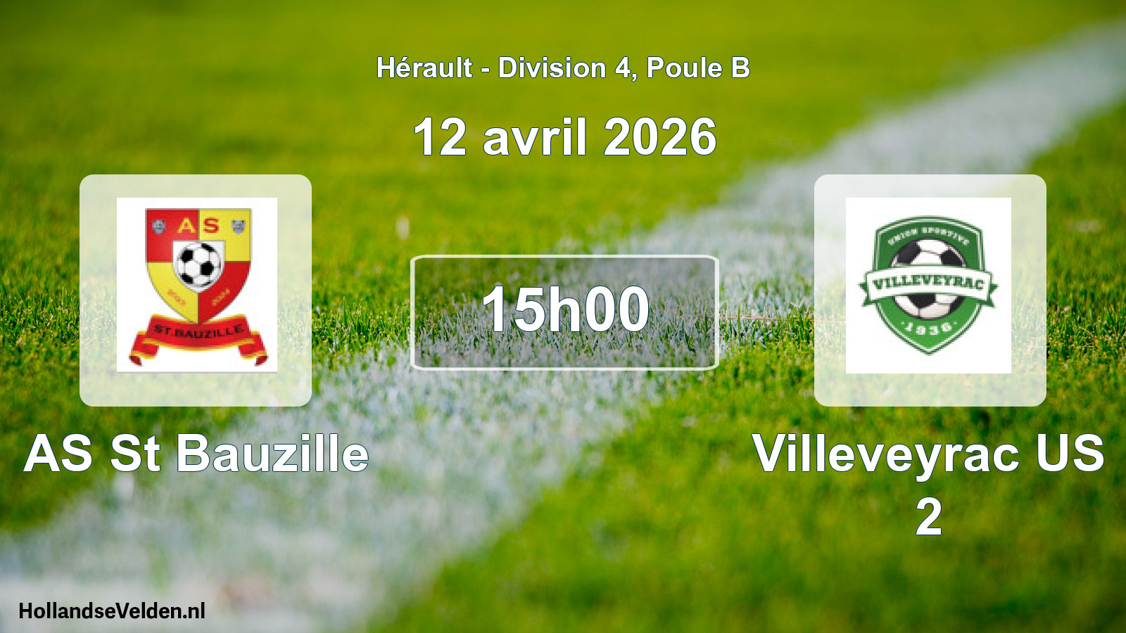 Geplande wedstrijd: AS St Bauzille - Villeveyrac US 2 (12 april 2026)