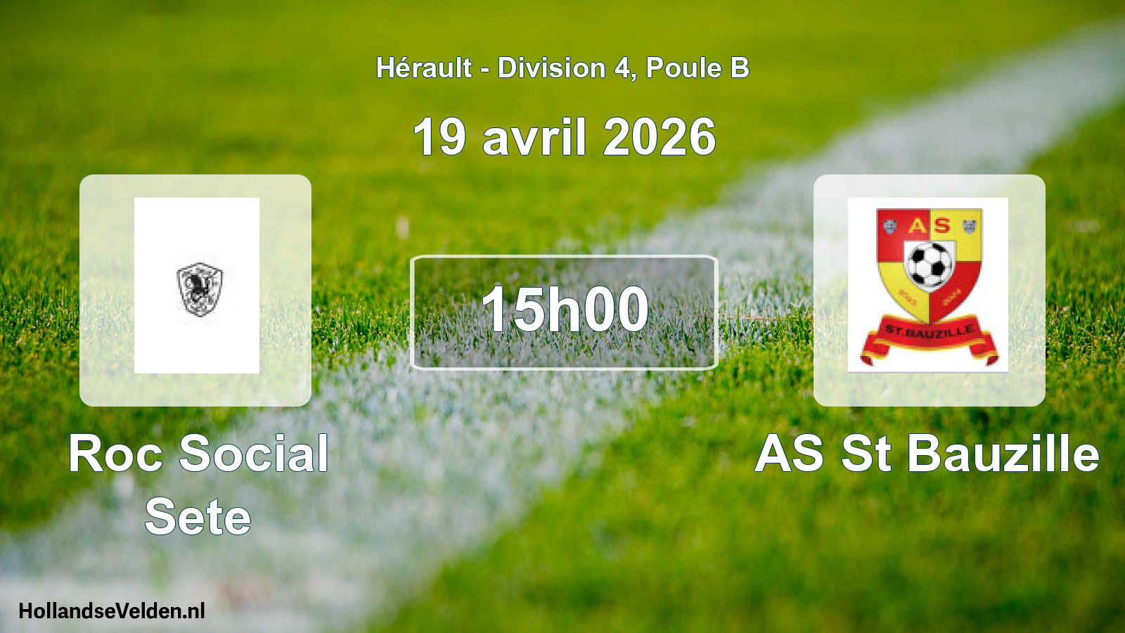 Scheduled Match: Roc Social Sete - AS St Bauzille (19 April 2026)