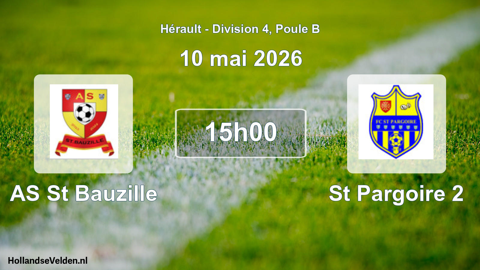 Match programmé: AS St Bauzille - St Pargoire 2 (10 mai 2026)