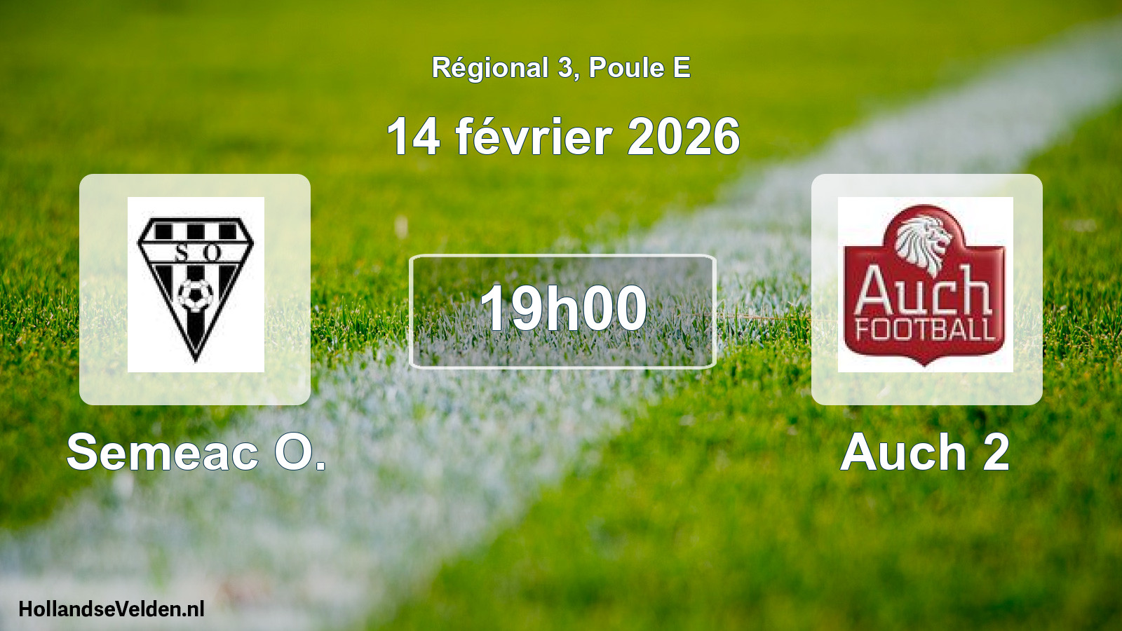 Scheduled Match: Semeac O. - Auch 2 (14 February 2026)