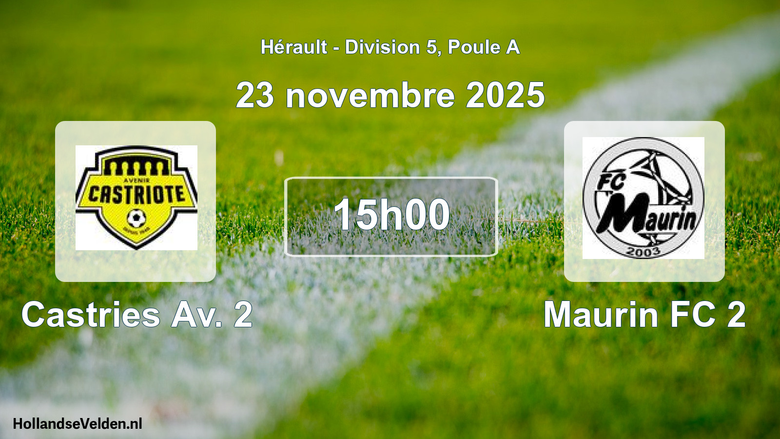 Scheduled Match: Castries Av. 2 - Maurin FC 2 (23 November 2025)