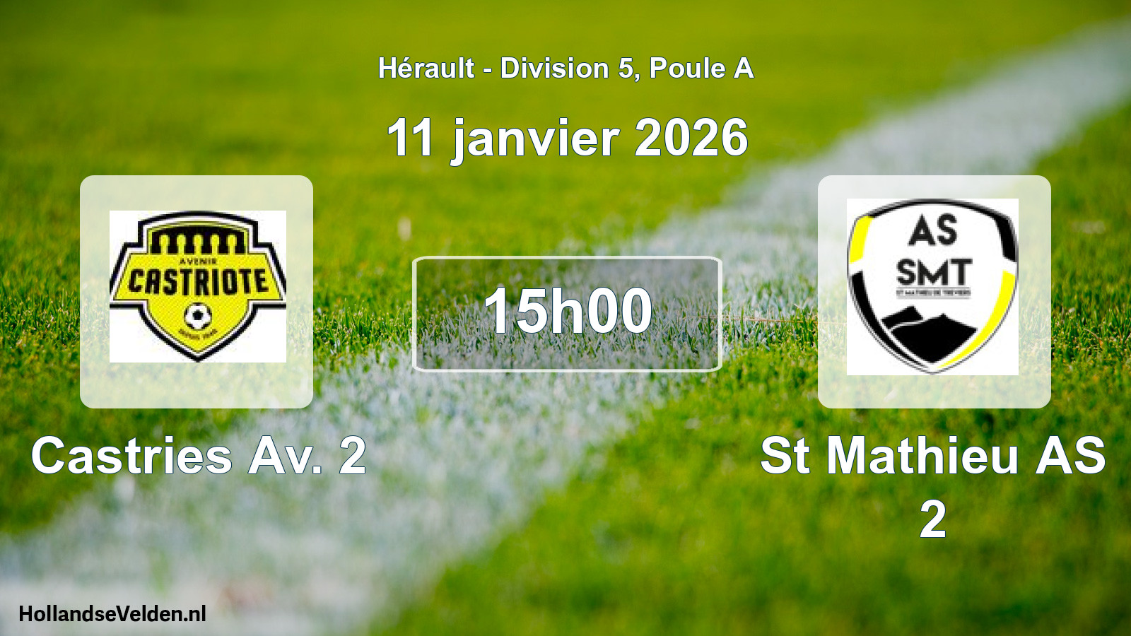 Scheduled Match: Castries Av. 2 - St Mathieu AS 2 (11 January 2026)