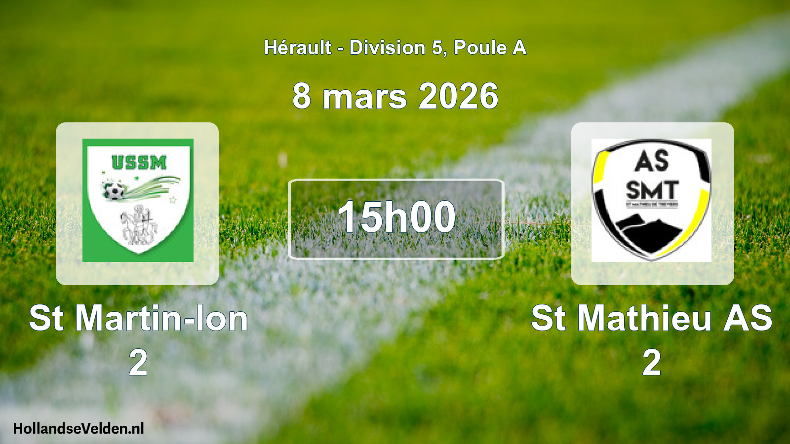Geplande wedstrijd: St Martin-lon 2 - St Mathieu AS 2 (8 maart 2026)