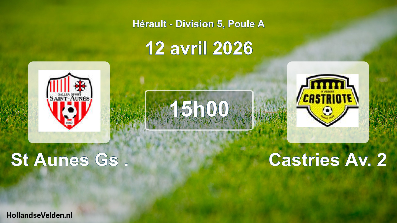 Scheduled Match: St Aunes Gs . - Castries Av. 2 (12 April 2026)